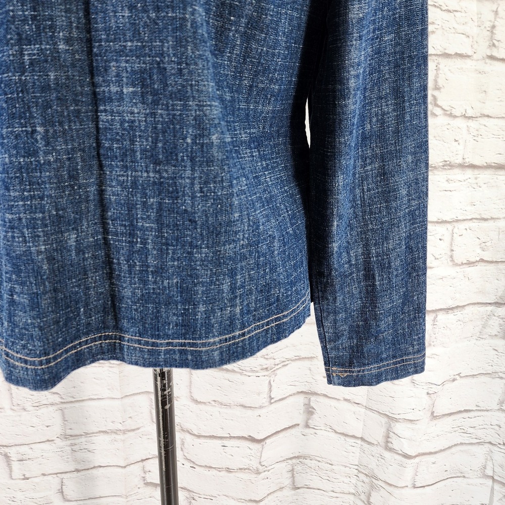 Embroidered Boho Denim Jacket Size Small Western Southwestern Spring Hippie Chic - Picture 5 of 9